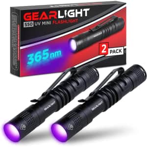GearLight Black Light UV Flashlight 2-Pack. Clip the on-page coupon to get this price.