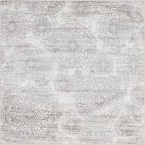 Unique Loom Sofia Traditional Area Rug, 8' 0 x 8' 0, Light Gray for $89 Unique Loom Sofia Traditional Area Rug, 8' 0 x 8' 0, Light Gray for $89