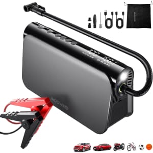 Woowind 3-in-1 16,000mAh Jump Starter & Air Compressor for $60