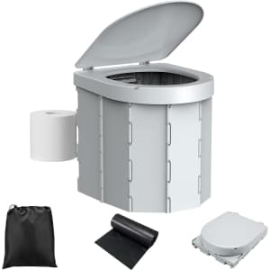 Foldable Camping Toilet for $25