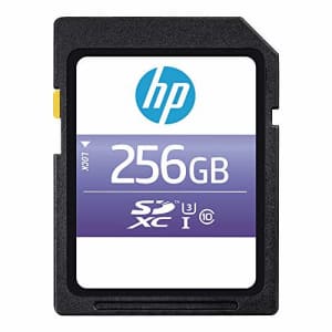 HP 256GB sx330 Class 10 U3 SDXC Flash Memory Card - 95MB/s, Class 10, U3, 4K UHD, Full HD, UHS-I, for $23