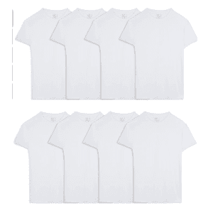 Fruit of the Loom Men's Stay Tucked Crew T-Shirt 8-Pack for $17