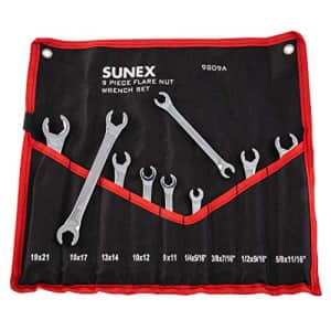 Sunex Tools 9809A Flare Nut Wrench Set, 1/4"x5/16" - 5/8" - 11/16", 9mm x 11mm - 19mm x 21mm, Fully for $71