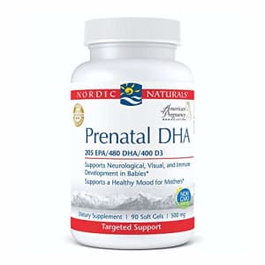 Nordic Naturals Pro Prenatal DHA, Unflavored - 90 Soft Gels - 830 mg Omega-3 + 400 IU Vitamin D3 - for $25