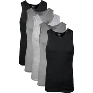 Gildan Men's A-Shirt Tank Top 5-Pack for $18