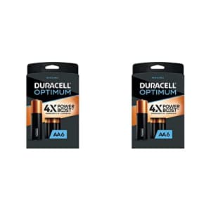 Duracell Optimum AA Batteries with Power Boost Ingredients, 6 Count Pack Double A Battery with for $18 Duracell Optimum AA Batteries with Power Boost Ingredients, 6 Count Pack Double A Battery with for $18