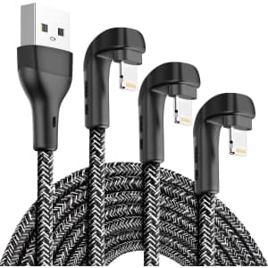 Cabepow 10-Foot Lightning Cable 3-Pack for $11