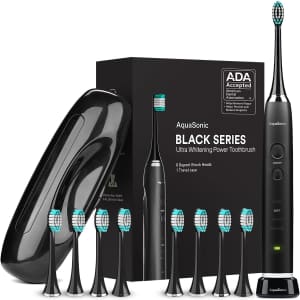Aquasonic Black Series Ultra Whitening Electric Toothbrush for $27