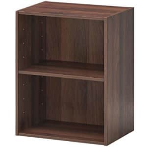 Giantex Bookshelf and Bookcase 2-Layer Storage Shelf, W/ Large-Capacity Open Storage Space, MDF P2 for $40
