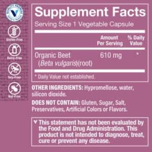 The Vitamin Shoppe Beet Root Nitric Oxide Superfood 610 MG (100 Vegetable Capsules) for $13
