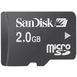 Sandisk microSD 2GB memory card for $15
