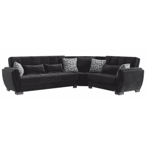 Ottomanson Basics Air Collection 3-Piece Convertible Sofa Bed Sectional with Storage for $1,653