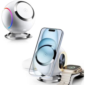 3-in-1 RGB Charging Station for Apple Devices for $30
