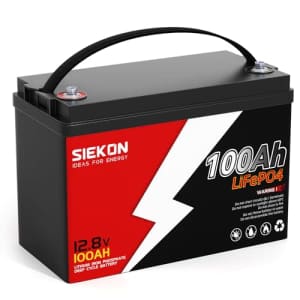 Siekon 12V 100Ah LiFePO4 Battery for $192