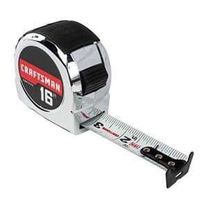 CRAFTSMAN Tape Measure, Chrome Classic, 16-foot (CMHT37316S) for $8
