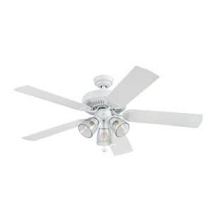 Prominence Home Saybrook, 52 inch Indoor Farmhouse LED Ceiling Fan with Light, Pull Chain, Three for $129