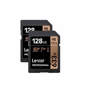 Lexar Professional 633X 128GB (2-Pack) SDXC UHS-I Cards for $80