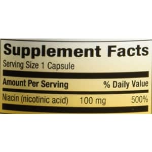 Nature's Way Niacin 100mg 100 Capsules (Pack of 2) for $16
