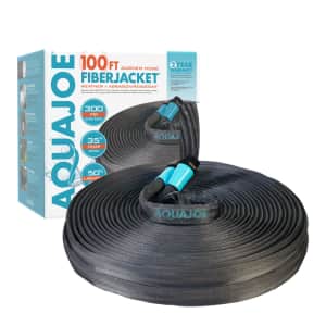 Aqua Joe Ultra Flexible Kink Free FiberJacket 100-ft. Garden Hose for $22