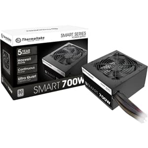 Thermaltake SMart 700W 80" White Certified Power Supply for $55