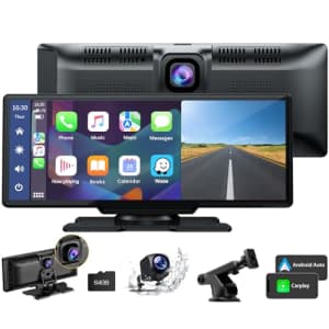 9.26" Wireless Car Stereo w/ Dash Cam for $102