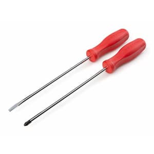 TEKTON Long Hard-Handle Screwdriver Set, 2-Piece (#2, 1/4 in.) | Made in USA | DRV42013 for $14