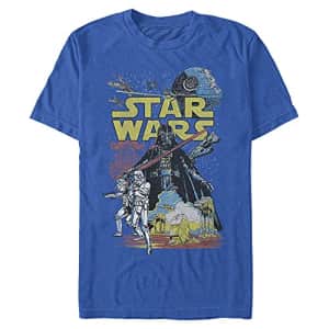 Star Wars Men's Rebel Classic T-Shirt, Royal Blue, Large for $13