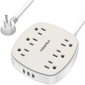 Powerui 6-Outlet Power Strip Surge Protector with USB for $11 Powerui 6-Outlet Power Strip Surge Protector with USB for $11
