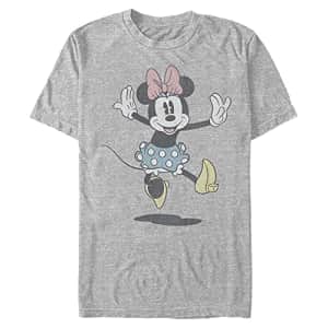 Disney Men's Characters Minnie Jump T-Shirt, Athletic Heather, Large for $19
