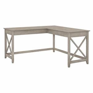 Bush Furniture Key West Modern Farmhouse Writing Desk for Home Office, 60W, Washed Gray for $179