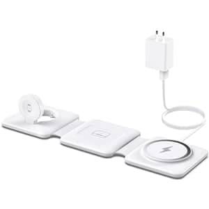 3-in-1 Wireless Apple Device Charging Station for $18
