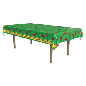Beistle Plastic Chili Pepper Tablecover For Rectangle Tables, Cinco De Mayo Table Cloth Fiesta for $17