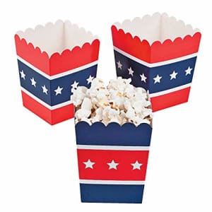 Fun Express Patriotic Popcorn Boxes (24 pc) for Fourth of July Party Supplies for $12