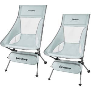 KingCamp High Back Camping Chair 2-Pack for $60
