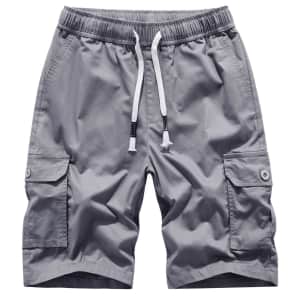 Men's Elastic Waist Cargo Shorts from $11