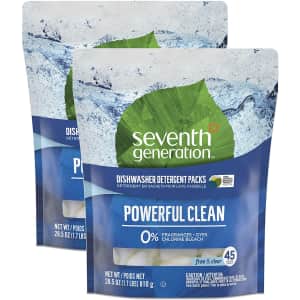 Seventh Generation 45-Count Dishwasher Detergent 2-Pack for $13 via Sub & Save Seventh Generation 45-Count Dishwasher Detergent 2-Pack for $13 via Sub & Save