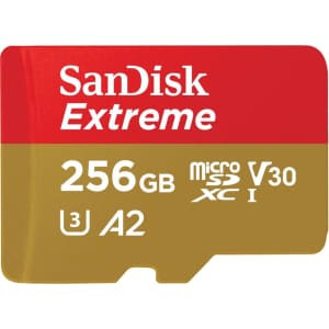 SanDisk Extreme 256GB microSDXC UHS-I Memory Card for $28