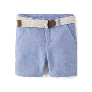 Gymboree,and Toddler Belted Twill Chino Shorts,Boy That's Blue,4T for $18