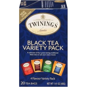 Twinings Variety Black Tea Bags 20-Count 6-Pack for $15 via Sub & Save
