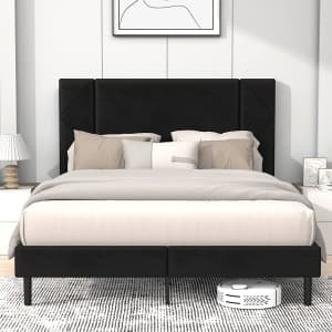 Upholstered Bed Frames with Headboards From $40