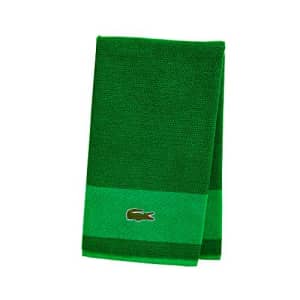 Lacoste Match Bath Towel, 100% Cotton, 600 GSM, 30"x52", Field Green for $37