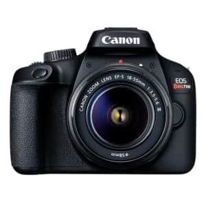 Canon EOS Rebel T100 EF-S 18-55mm F/3.5-5.6 III Lens Kit for $219