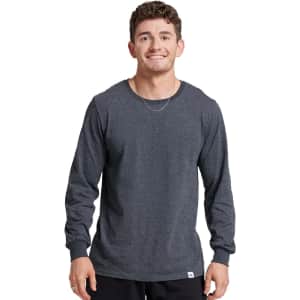 Russell Athletic Men's Dri-Power Cotton Blend Long Sleeve T-Shirt for $5