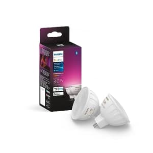 Philips Hue MR16 Smart LED Bulb White and Color Ambiance (2 Pack) for $100