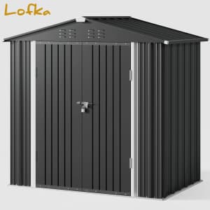 6 x 4-foot Outdoor Metal Storage Shed for $140
