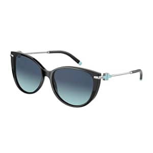 Tiffany & Co. Woman Sunglasses Black Frame, Blue Gradient Lenses, 57MM for $112