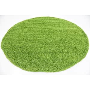Unique Loom Solid Shag Collection Area Rug (8' Round, Grass Green) for $146