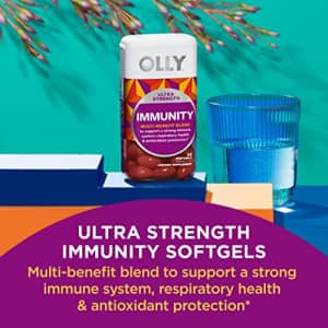 OLLY Ultra Strength Immunity Softgels, Immune and Respiratory Support, Zinc, Vitamin C + D, for $25