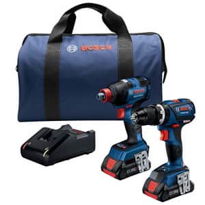 Bosch GXL18V-251B25 18V 2-Tool Combo Kit with Freak 1/4 In. and 1/2 In. Two-In-One Impact Driver, for $370