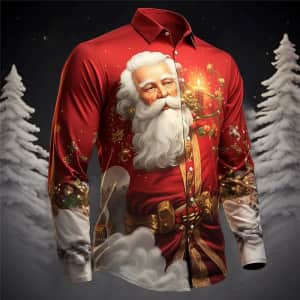 Men's Santa Claus Shirt for $9